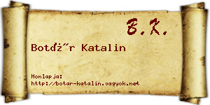 Botár Katalin névjegykártya