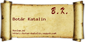 Botár Katalin névjegykártya