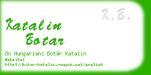 katalin botar business card
